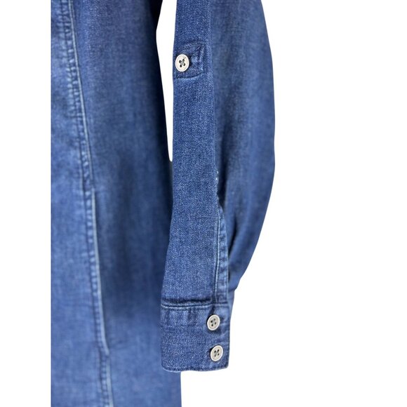 J.jill Country Club Coastal Preppy Denim Button Front Dress, Women's S Petite - Picture 8 of 8
